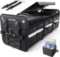 HOTOR Trunk Organizer - 3-Compartment Car Organizer and Storage with Cooler Bag, Foldable Car Storage Organizer for SUV with