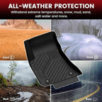 LASFIT Floor Mats 2015-2023 for Dodge Challenger RWD(Not for AWD), All Weather TPE Custom Fit Car Mats Floor Liners 1st & 2nd Row, Black