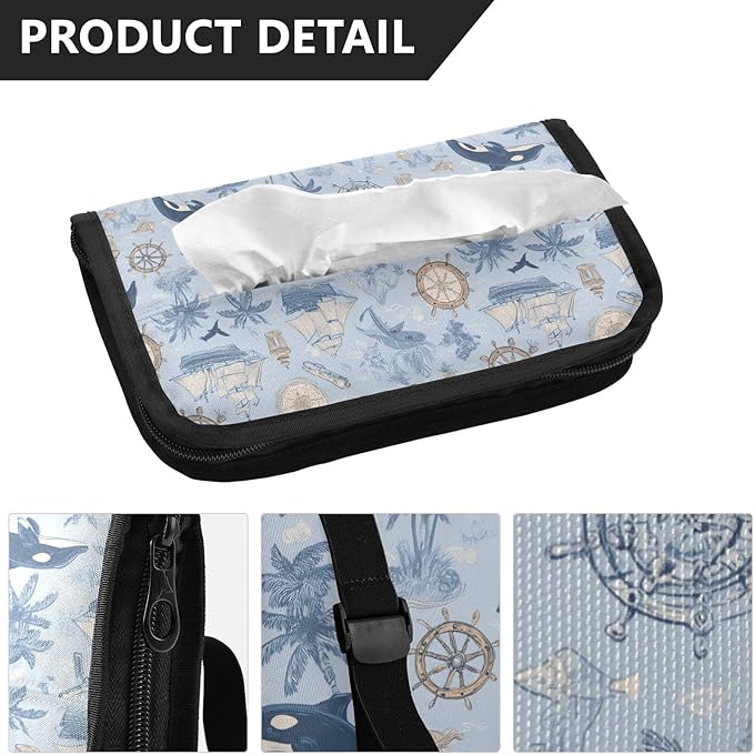 Car Tissue Holder Car Visor Organizer Tissue Box Holder for Car Sun Visor Organizer with Car Vehicle Accessories Essentials Interior for Women Men Aiguy000_seamless_pattern_a_whimsical_wallpaper_desig