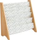 Humble Crew 4-Tier Kids Bookshelf, Natural/White/Green - Premium Book Shelf for Kids Rooms with Four Deep Pockets - Toddler S