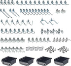 Triton Products 76983 DuraHook Kit Zinc Plated Steel Hook and Bin Assortment for DuraBoard 1/8-Inch and 1/4-Inch Pegboard, 83