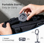 Itramax Dual Magnetic Ring Phone Holder,360° Rotating Adjustable Mag/Safe iPhone Stand,Double Magnet Zinc Alloy Car Phone Mount for iPhone 17 Air 16 15 14 13 Pro Max,Galaxy S25 S24 S23,Gym,Golf Cart