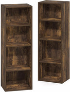 Furinno PASIR Book Shelf, 8-Tier Bookshelf, Bookcase with Open Shelf, 9.3 x 11.8 x 70.9, for Living Room, Bedroom, Home Offic