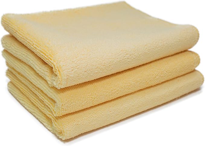 Meguiar's Supreme Shine Microfiber Towels for Cars,Absorbent Ultra-Plush Car Microfiber Towel Set for Effectively Removing Car Care Products Without Leaving Swirls,3 Count (Pack of 12)
