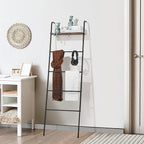 Blanket Ladder 5 Layer Wall-Leaning Blanket Rack with Shelf Decorative Blanket Ladder Shelf Metal Leaning Towel Ladder Rack f