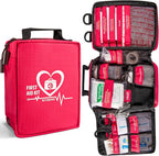 First Aid Kit, Trauma First Aid Kits with Labelled Compartments Molle System, Professional Emergency Kits for Home, Office, C