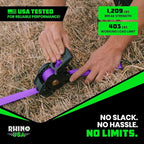 Rhino USA Retractable Ratchet Straps (2-Pack) - 1 Inch x 10 Feet (1,209lb Break Strength) - Auto Self Retracting Tie Down Straps for Truck, Cargo Trailer, Motorcycle, ATV, UTV - Purple