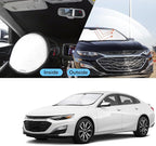TINGLU Sun Shade for Chevrolet/Chevy Malibu 2016-2025 2026 Accessories Windshield Sun Shade Window Shade UV Rays Protection Sun Visor Cover with Steering Wheel Sunshade Storage Bag