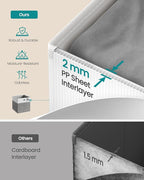 SONGMICS Storage Cubes, Set of 6 Foldable Fabric Storage Boxes, Cube Organizer Boxes with Handles, for Closet Shelves, Odorle