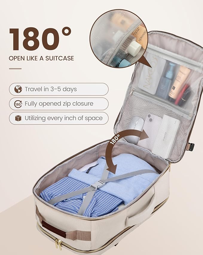 LOVEVOOK Travel Backpack for Women & Men 50L,Airline Approved Carry On Backpack Travel Essentials,TSA Carry on Luggage,Waterp