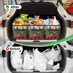 Reusable Grocery Bags Heavy Duty Shopping Bags Foldable Large Tote Bags with Long Handles & Hard Bottom