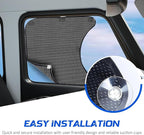 Pacify 2 Pcs Semi Truck Window Shades with Suction Cups Side Window Sun Shades UV Protection Semi-Truck Interior Accessories Curtains for Freightliner Cascadia 23.6x21.6inch