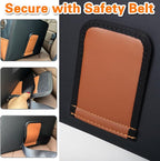Noaman Car Organizer - 2025 Upgraded Leather Car Storage Organizer for Front Back Seat or Floor with 3 Metal Handles 6