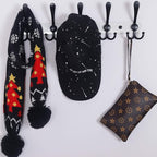 Dseap Wall Mounted Coat Rack - 5 Tri Hooks, Heavy Duty, Stainless Steel, Metal Coat Hook Rail for Coat Hat Towel Purse Robes 