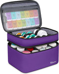 Mancro Dual Layers Pill Bottle Organizer Bag, Medicine Pill Organizer Bag with Lockable Zipper, Medicine Travel Bag for Pills