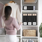 StorageTastic 4 Pack Bed Sheet Closet Organizers and Storage,Sturdy Foldable Storage Containers with Window and Label,Storage