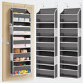 ULG Over-the-Door Organizer 5 Tiers, Large Pocket Hanging Rack with 4 Mesh Side Pockets, Space Saving Closet Door Organizer f