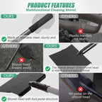 Suchtale Garden Flat Shovel,Floor Scraper, Heavy Duty Multifunctional Outdoor Cleaning Shovel with 54 Adjustable Long Handle, Ideal for Weed Scraper, Lawn Edging,Trenching,Driveway,Sidewalk