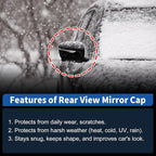 Motoforti Right Side Wing Mirror Cover for Toyota RAV4 2019-2025, Car Rear View Mirror Cover Cap No.87915-42160, Car Exterior Door Side Rearview Mirror Cap Mirror Housing, Glossy Black