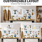 Peg Board, 2 Pack Metal Pegboard Panels White Pegboards Wall Organizer with Frame Large Heavy Duty Peg Board with Hooks for W
