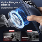 SYNCWIRE for MagSafe Car Mount - Kevlar Material Magnetic Phone Holder for Car Dash,360° Rotation Strong Magnets Car Phone Holder Compatible iPhone 17 Pro Max Air 16 15 14 13, MagSafe Car Accessories