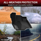 LASFIT Floor Mats for Acura RDX (2019-2026) All Weather Floor Liner TPE Custom Fit 1st & 2nd Row Rubber Car Mats for Acura RDX Automotive Accessories, Black, Tasteless, Durable and Easy to Clean