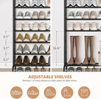 STORAGE MANIAC 10-Tier Expandable Shoe Rack, 44 Pairs Tall Vertical Shoe Rack, Heavy-Duty Metal Adjustable Shoes Organizer fo
