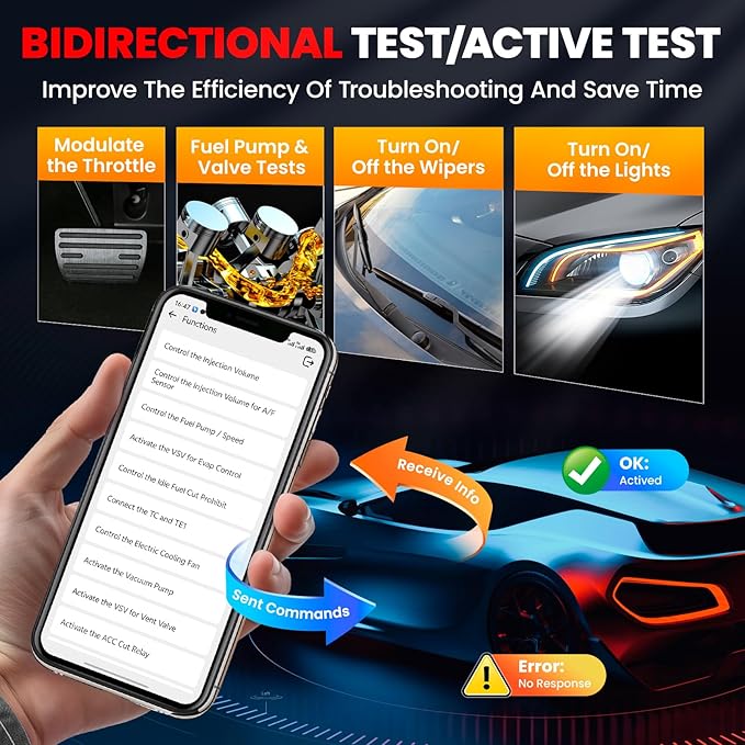 KINGBOLEN Soloscan for Land Rover Jaguar OBD2 Scanner Bluetooth, All Reset Service, Bidirectional Scan Tool for iOS & Android,