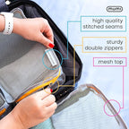 MUMI Packing Cubes - 5 Compression Packing Cubes for Travel, Luggage Organizer Bags for Suitcases, Carry-On, Duffle or Backpa