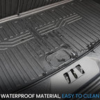 Cargo Mat with Backrest Mat for 2020-2025 2026 Ford Explorer Car Mat Accessories, All Weather TPE Cargo Liner Trunk Mat Active/ST Line/ST/Platinum(Cargo Mat with Backrest Mat)