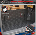 Floor Mats Compatible with 2024 2025 2026 Hyundai Santa Fe Cargo Liner Fit Gas&Hybrid TPE All Weather Back Seat Cover Protector Santa Fe Accessories (Trunk Mat with Backrest Mat+Floor Mats)