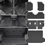 Floor Mats & Cargo Mat & Backrest Mat for 2018-2024 Chevy Equinox/GMC Terrain, All Weather TPE Car Floor Liners Trunk Mat Accessories for Chevrolet Equinox