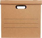 Amazon Basics Moving and Storage Boxes with Handles and Lift-Off Lids, Medium, 19" x 14.5" x 15.5", Brown, 10-Pack