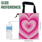 Pink Heart Car Garbage Bag,Romantic Heart Waterproof Small Car Trash Bag Hanging Back of Seat,Drawstring Hanging Car Trash Bag with Adjustable Buckle for Car Accessories