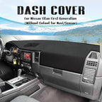 FIILINES Dash Cover for 2004-2012 Nissan Titan (Without Cutout for Navi/Sensor), Dashboard Mat Accessories Dash Cover Sunshad