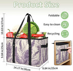 Reusable Grocery Bags Heavy Duty Shopping Bags Foldable Large Tote Bags with Long Handles & Hard Bottom