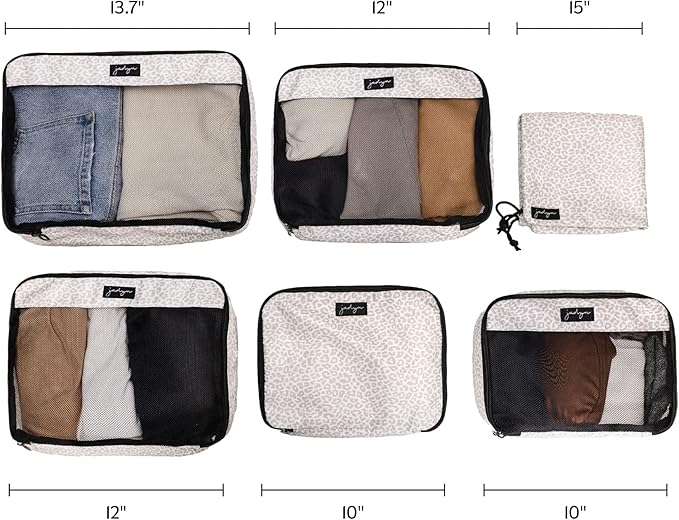 Jadyn Packing Cubes for Travel, 6-Piece Large Packing Cube Organizer Set for Suitcase, Duffel Bag, Luggage, Multiple Sizes Tr