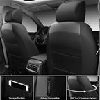 CAR PASS Nappa Leather Rav4 Front Seat Covers Custom Fit for Toyota Rav4 2019-2024, Camry 2018-2024, Corolla 2020-2025, Luxur