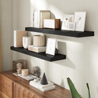 40 Inch Floating Shelves for Wall, 8 Inch Deep Floating Shelf for Storage & Display, Rustic Wall Mounted Shelf with Invisible