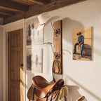 Cowboy Hat Rack for Wall Rustic Metal Cowboy Hat Holder 2 Pack Hat Hanger Western Wall Decor Horseshoe Hooks Storage Display 