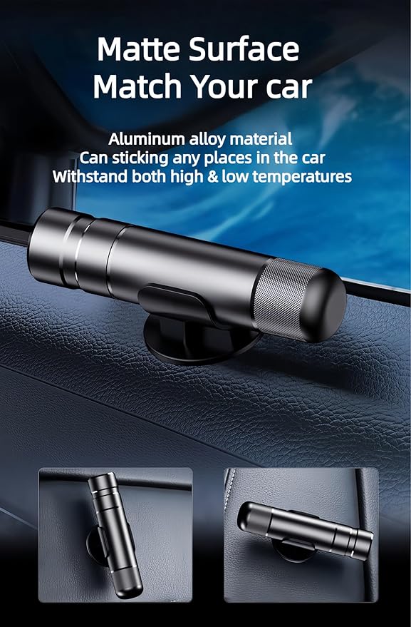 Car Safety Hammer Glass Breaker, Seatbelt Cutter, Under Water Window Breaker, Emergency Escape Tool, Car Accessories, Silver