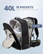 LOVEVOOK Travel Backpack for Women with Waist Strap,40L Cute Carry on Backpack Travels Essentials Personal Item Backpack for 