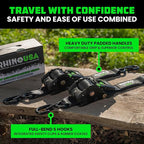 Rhino USA Retractable Ratchet Straps (4-Pack) - 2 Inch x 10 Feet (3,033lb Break Strength) - Heavy Duty Auto Self Retracting Tie Down Straps for Truck, Cargo Trailer, Motorcycle, Rad & More - Black