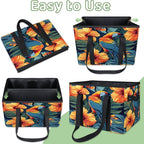 Reusable Grocery Bag, Foldable Large Shopping Tote Bag for Groceries Kitchen Picnic Car Trunk