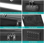 BALEINE Fireproof Document Box with Lock, Portable Fireproof Document Bag Waterproof Fire Proof File Boxes for Documents, Fil
