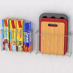 Simple Houseware Over the Cabinet Door Organizer Holder 2 Pack 13.5" Wx4.25 Dx18.5 H and 12.5" Wx3.6 Dx18.5 H Silver