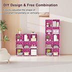 UNKU Cube Storage Organizer, 10 Cube Closet Organizer Storage Shelves, DIY Stackable Bookcase, Clothes Organizer Shelf for Cl