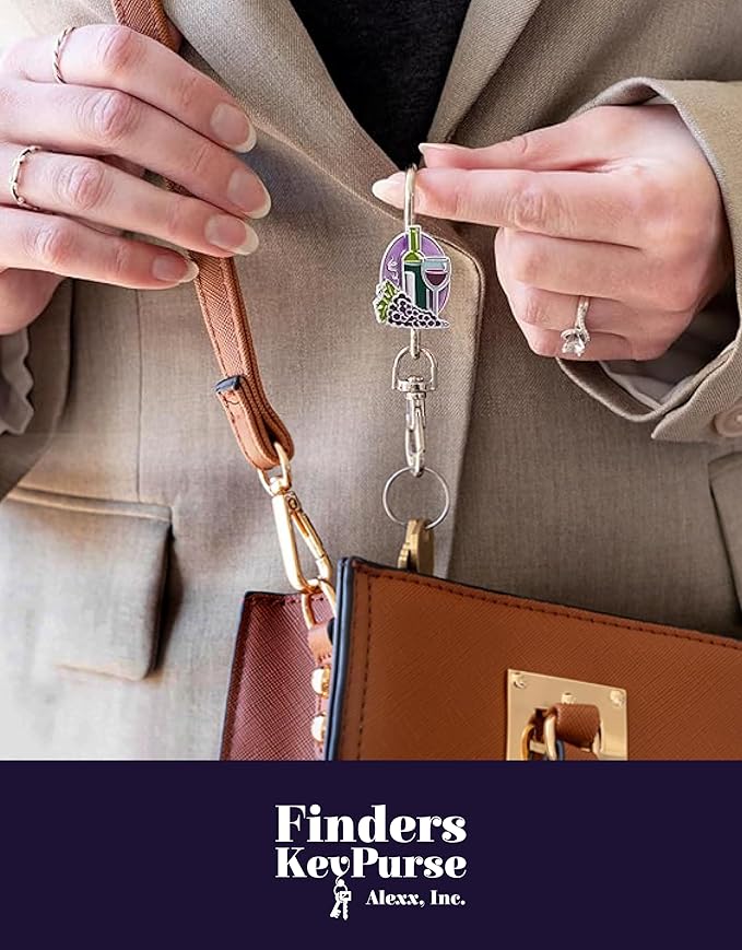 Women’s Bag Charm Key Finder, Car Keychain Hook, Cute Purse Organizer & Tote Bag Accessories, Gifts for Mom - Slim Pickings