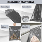 50 PCS Disposable Car Trash Bags Hanging, Leak-proof, Odor Seal. 2 Gallon Car Garbage Bags, Big Capacity. Independent of Car Trash Can, Easy Stick-On Car trash Bin for Car, SUV, Truck, Stroller. Gray