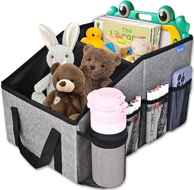 Smof Car Organizer- Car Seat Organizer for Front Seat Back Seat Between Seats, Foldable Car Storage Organizer for Kids Adults